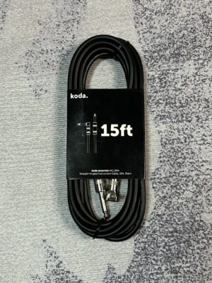 IMG_3380 koda essential KIC15RA Straight-Angled Instrument Cable, 15ft, Black