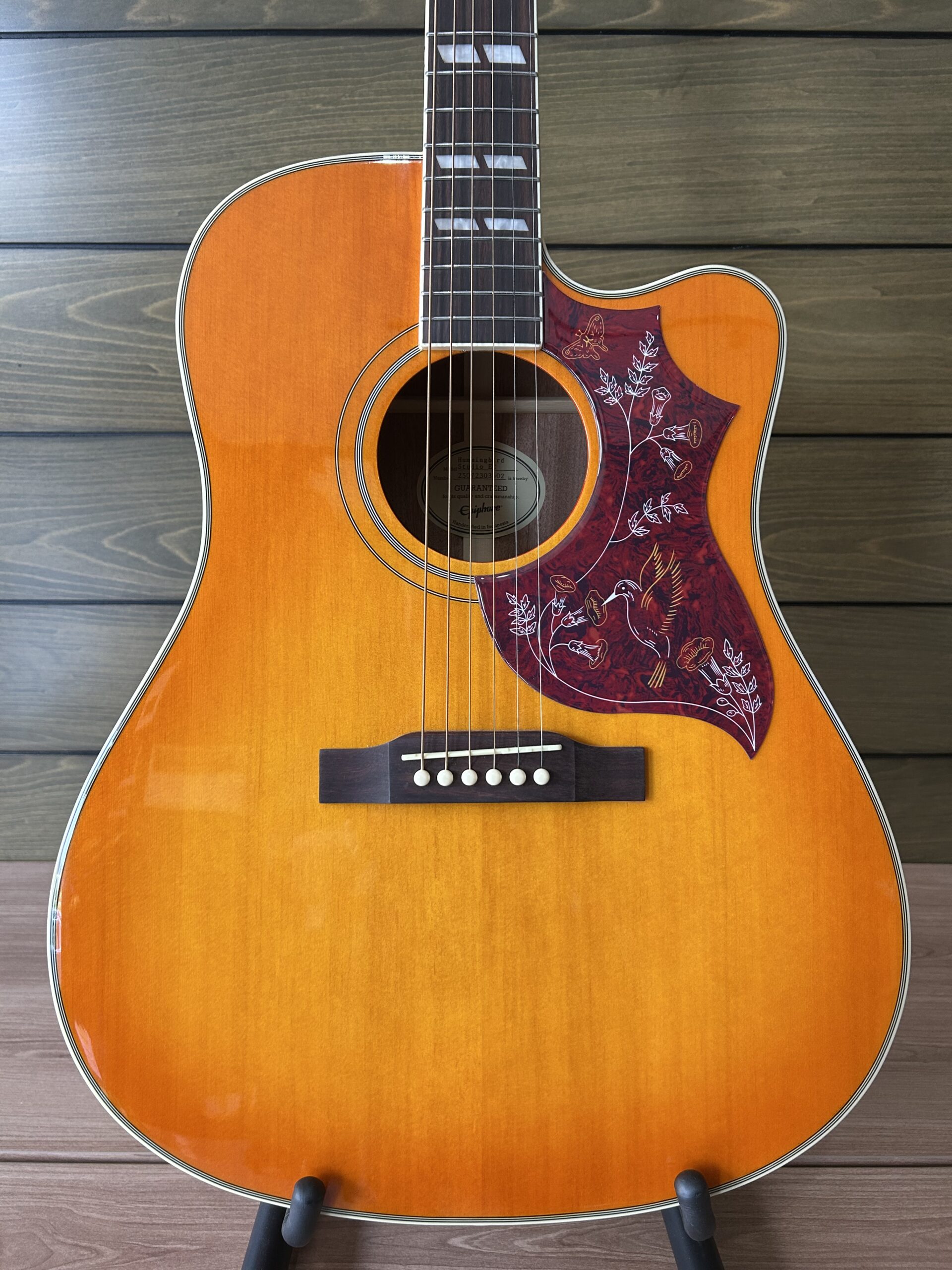 Epiphone Hummingbird Studio EC Heritage - Cherry Sunburst - Gambar 3