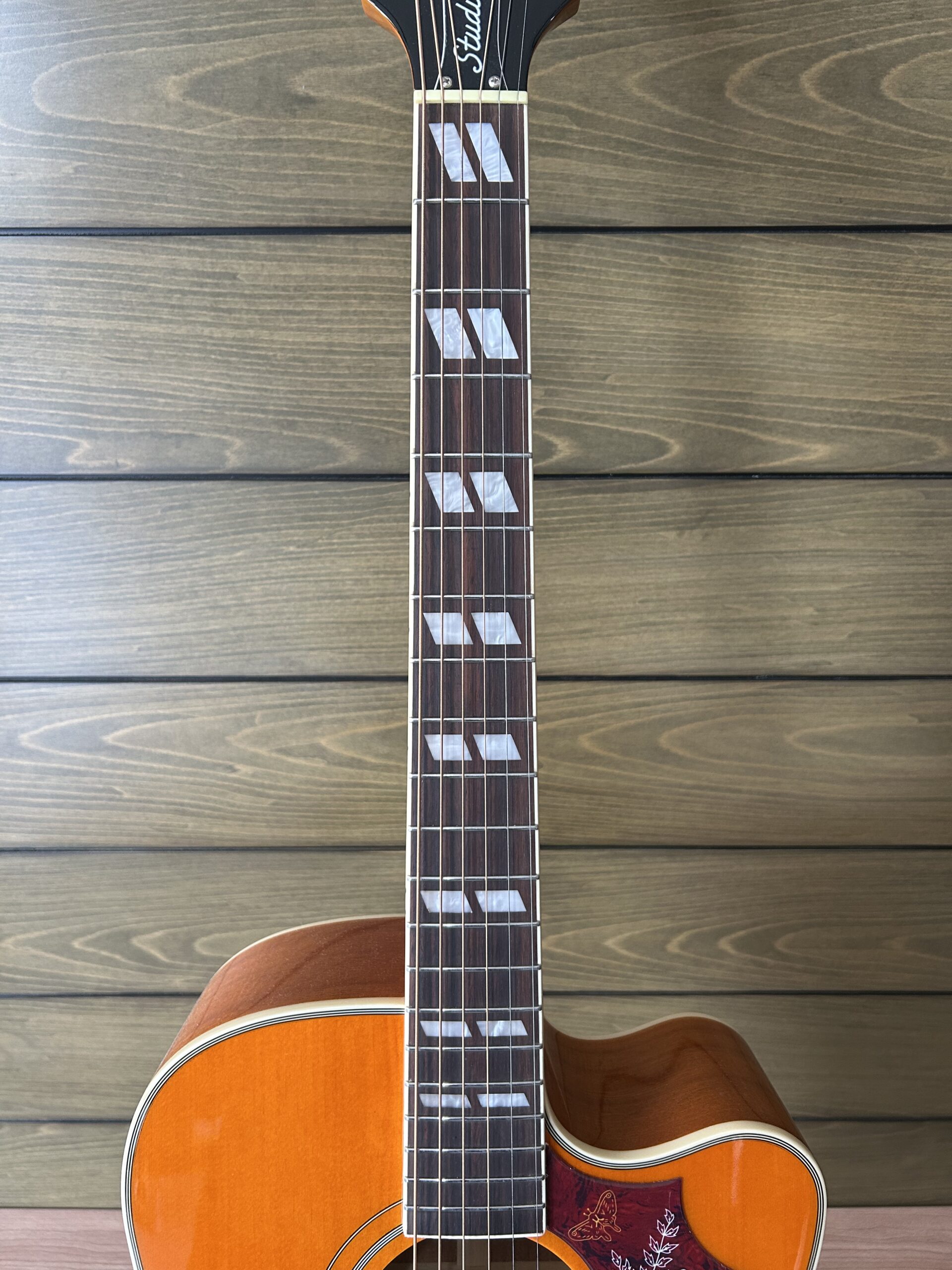 Epiphone Hummingbird Studio EC Heritage - Cherry Sunburst - Gambar 4