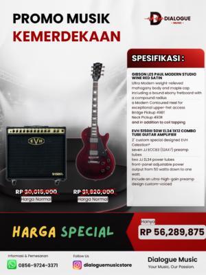 PAKET KEMERDEKAAN GIBSON LES PAUL + EVH 5150 AMP