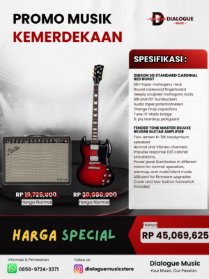 PAKET KEMERDEKAAN GISBON SG + FENDER AMP